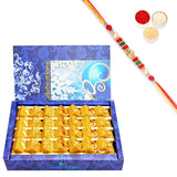 Ghasitaram Nani's Special Besan Barfi With Pearl Beads Rakhi - Safuron