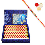 Ghasitaram Irish kaju Katli With Pearl Beads Rakhi - Safuron