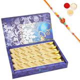 Ghasitaram Pure Kaju Katlis Box With Pearl Beads Rakhi - Safuron
