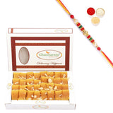 Ghasitaram Soft Mysore pak With Pearl Beads Rakhi - Safuron