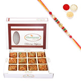 Ghasitaram Roasted Almond Delight With Pearl Beads Rakhi - Safuron