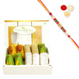 Ghasitaram Assorted Rolls Box With Pearl Beads Rakhi - Safuron
