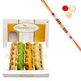 Ghasitaram Assorted Rolls Box With Pearl Beads Rakhi - Safuron