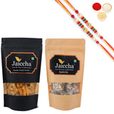 Ghasitaram Suagrfree Bites and Butter Chakli Sticks With 2 Pearl Beads Rakhis - Safuron