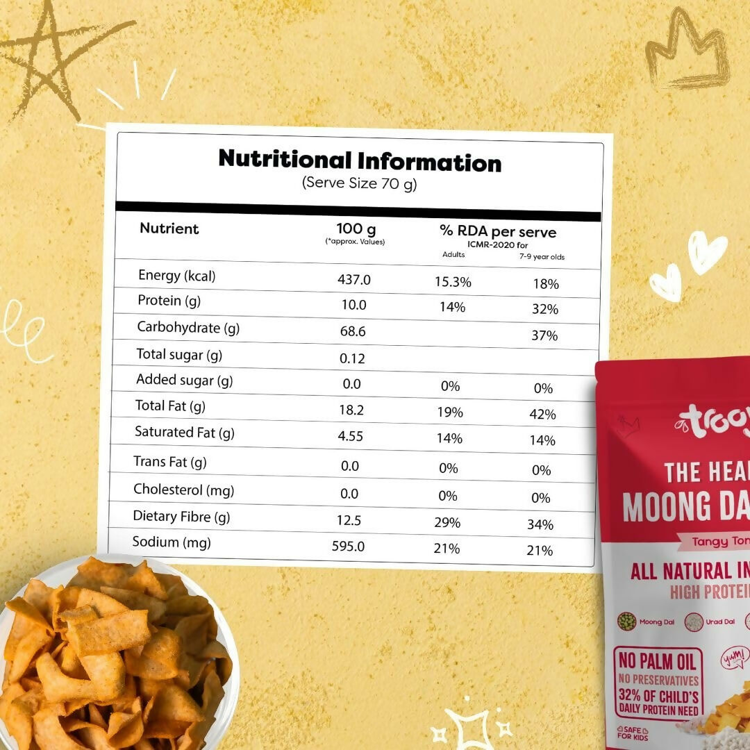 Troovy Healthy Tangy Tomato Moong Dal Chips Troovy