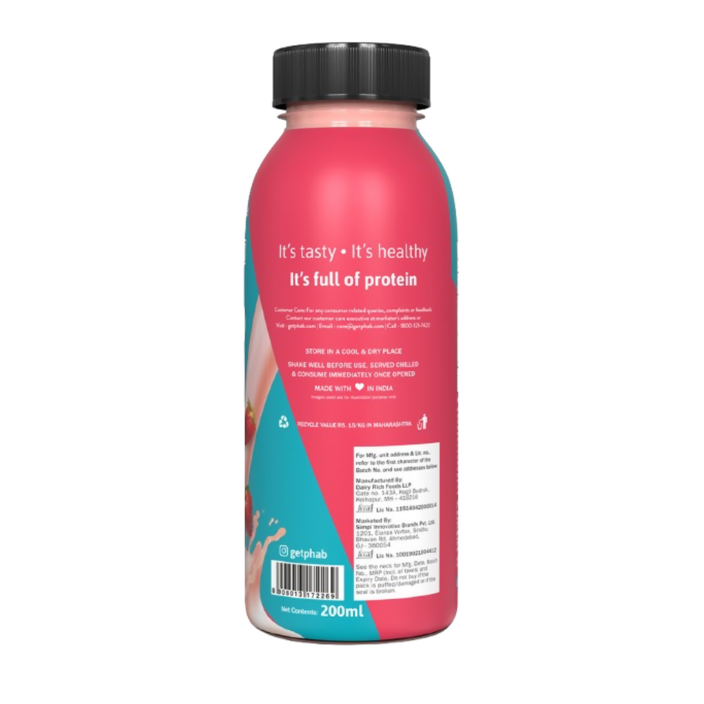 Phab Protein Milkshake With Protein Strawberries & Cream Flavour Phab