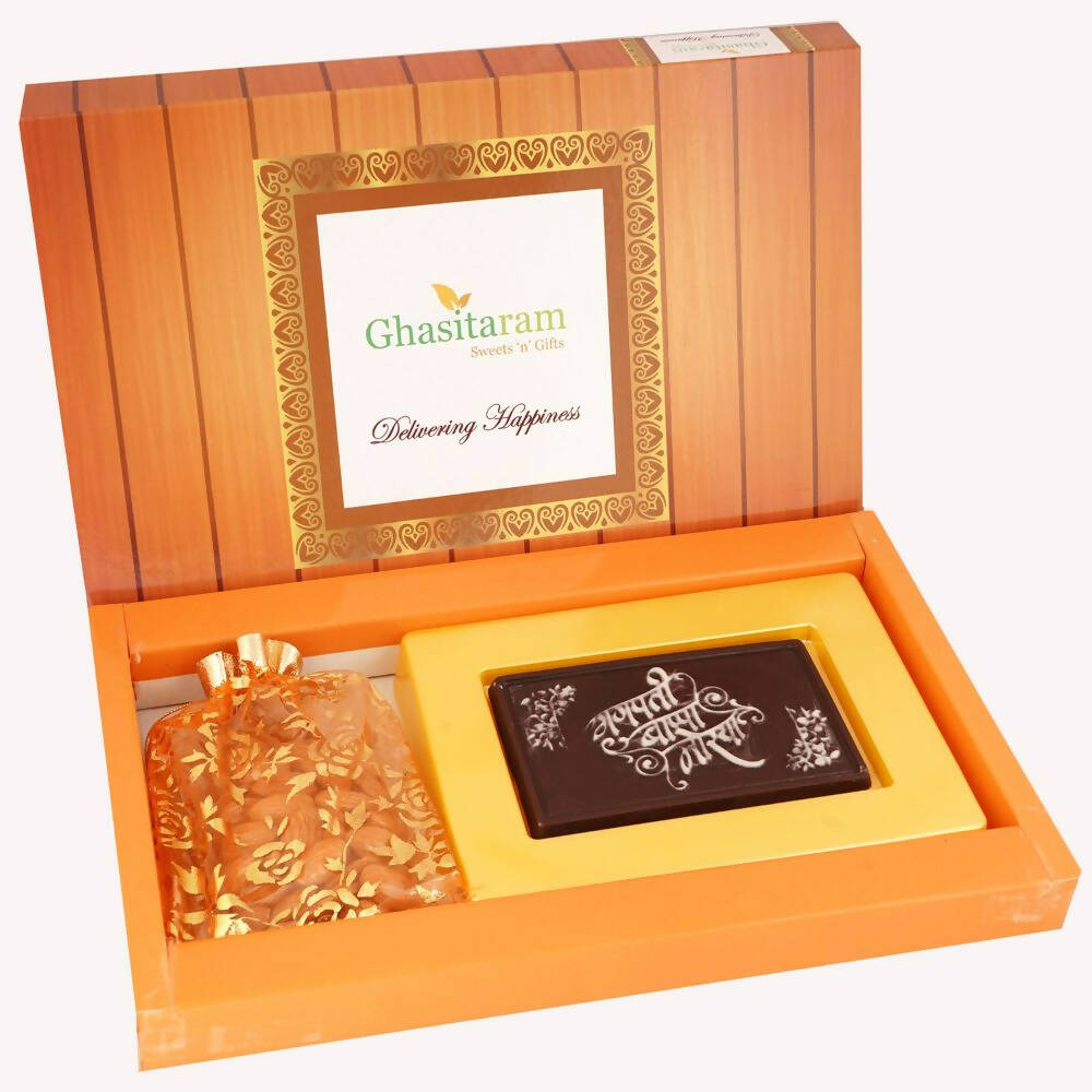 Ghasitaram Ganpati Chocolate Bark and Almonds - Safuron
