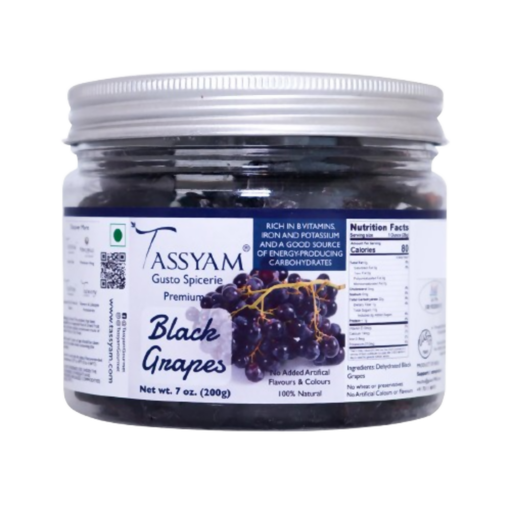 Tassyam Organics Exotic Dehydrated Black Grapes - Safuron
