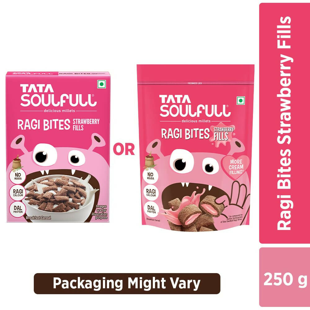 Tata Soulfull Ragi Bites Strawberry Fills Breakfast Cereal Tata Soulfull