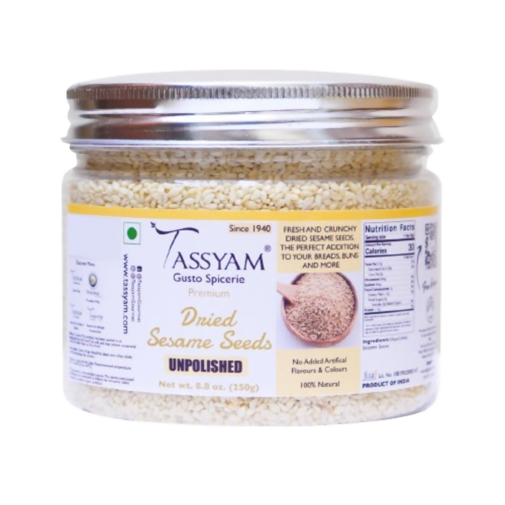 Tassyam Organics Unpolished Sesame Seeds - Safuron