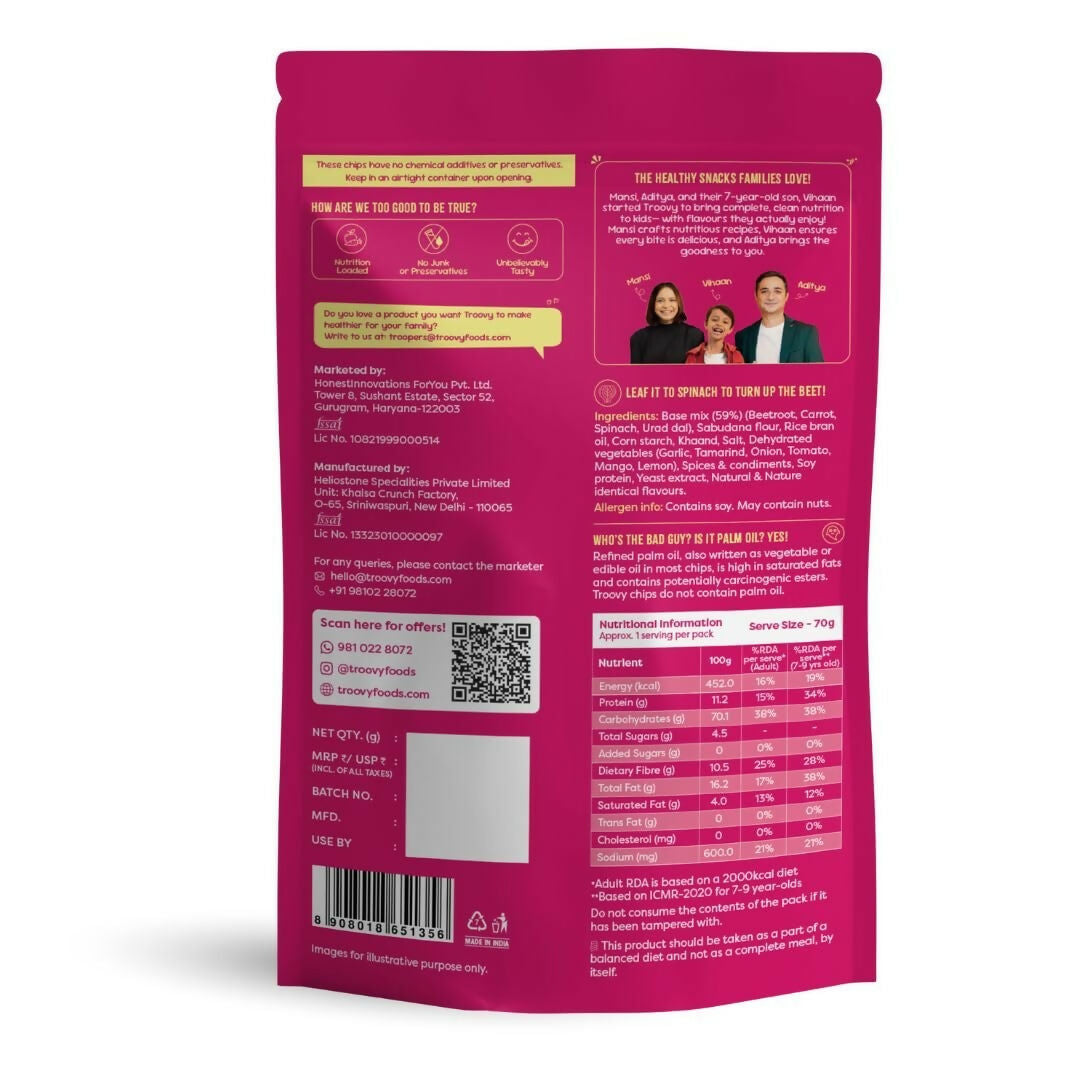Troovy Healthy Masala Vegetable Chips Tasty & High Protein Snacks Troovy