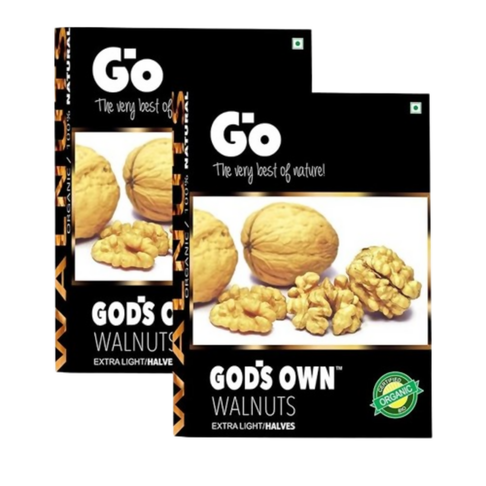 Go Organic Walnut Kernels – Extra Light Halves - Mildy, Earthy - Dista