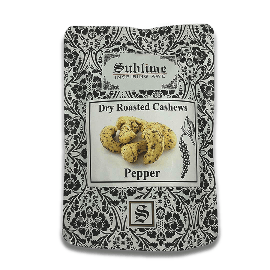 Sublime Inspiring Awe Roasted Cashews – Pepper - Safuron