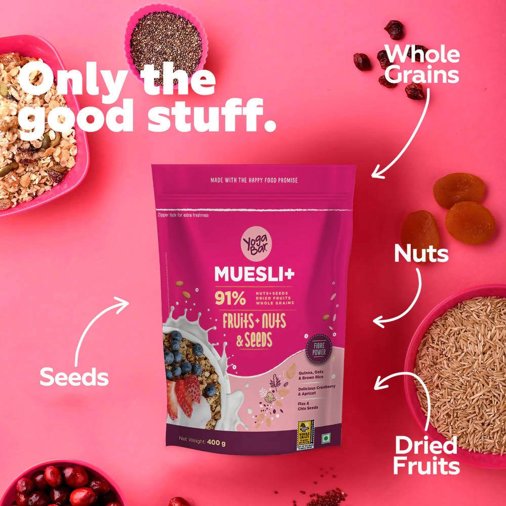 Yoga Bar Fruits, Nuts + Seeds Wholegrain Muesli Yoga Bar