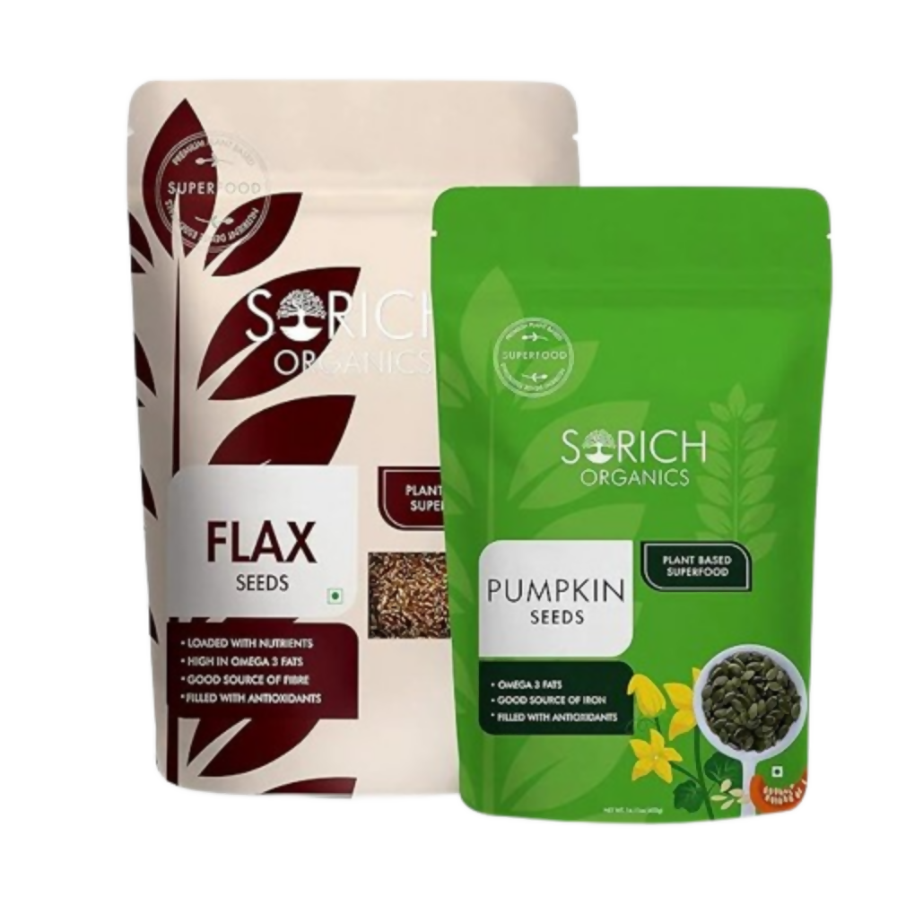 Sorich Organics Raw Flax Seeds & Pumpkin Seeds - Safuron
