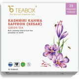 Teabox Kashmiri Kahwa Saffron (Kesar) Green Tea Bags Teabox