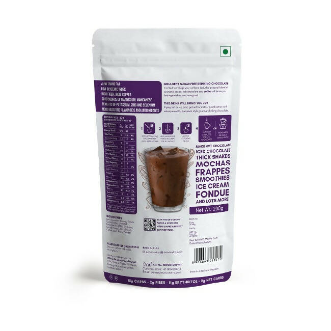 Cocosutra Lite- Sugar Free Mocha Drinking Chocolate Mix Cocosutra