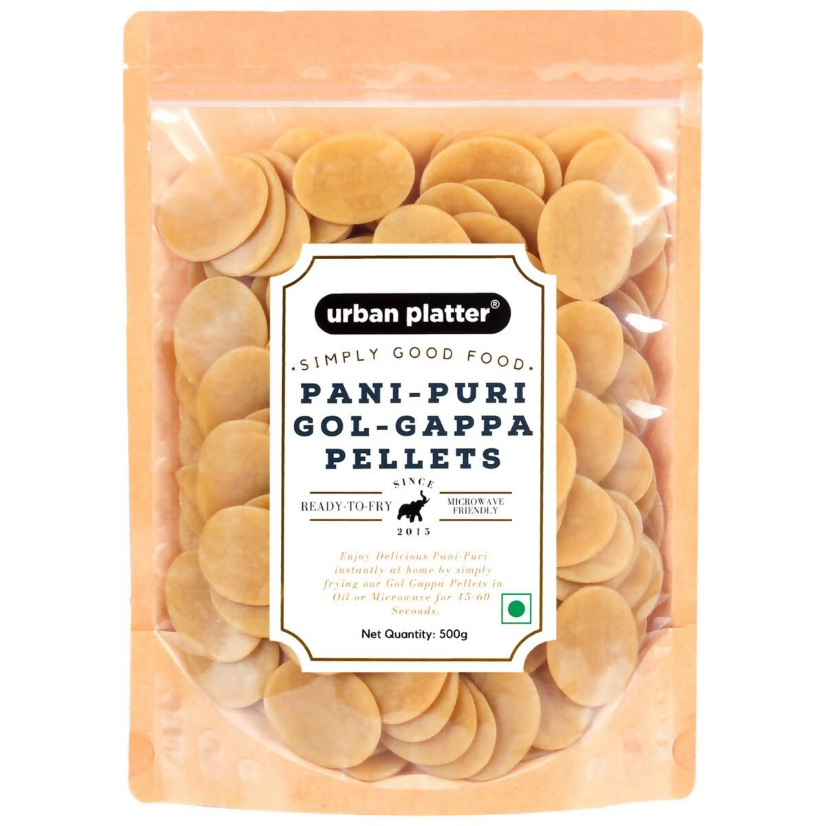 Urban Platter Pani Puri Golgappa Pellets Ready-To-Fry Or Microwave Urban Platter