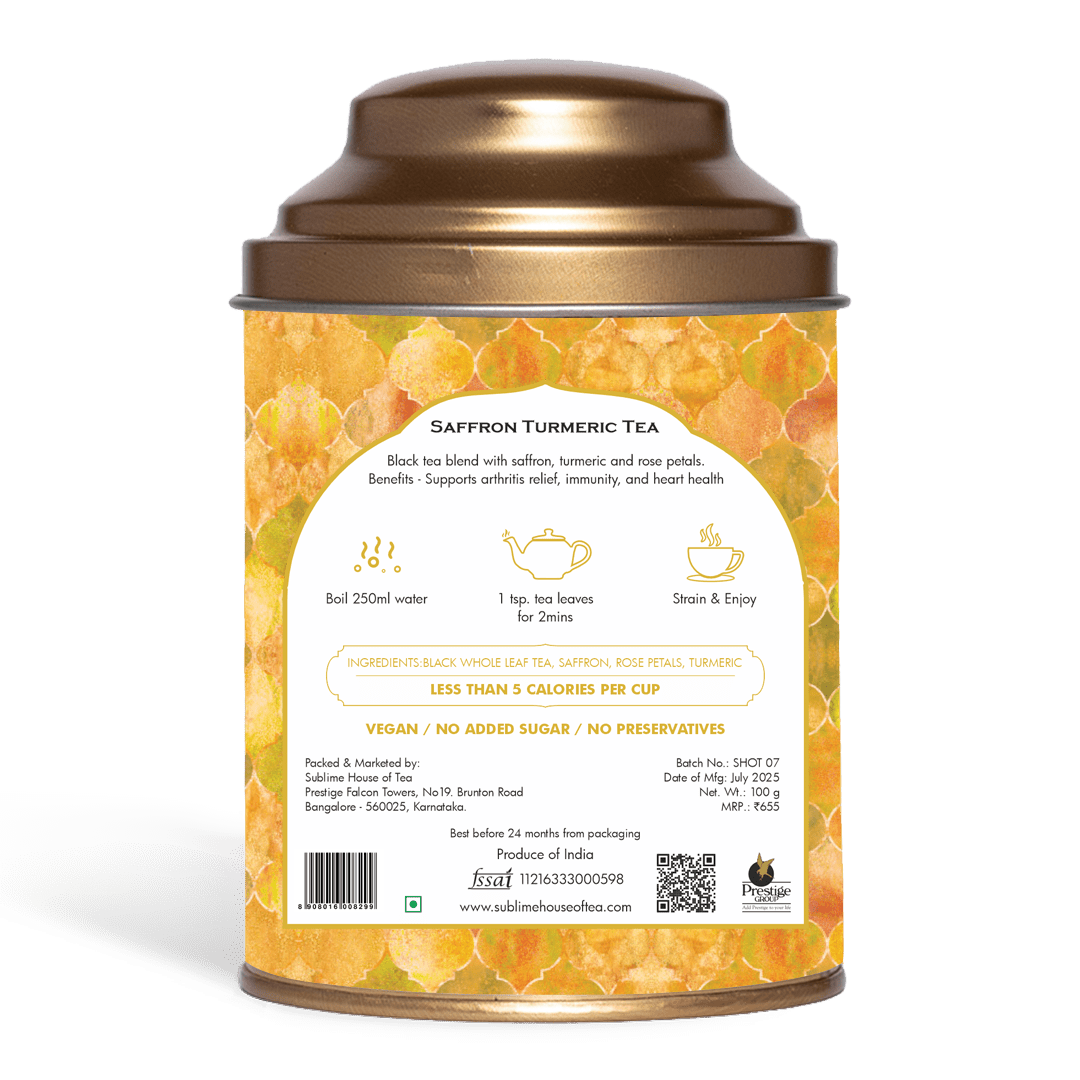 Sublime Inspiring Awe Saffron Turmeric Tea Sublime Inspiring Awe