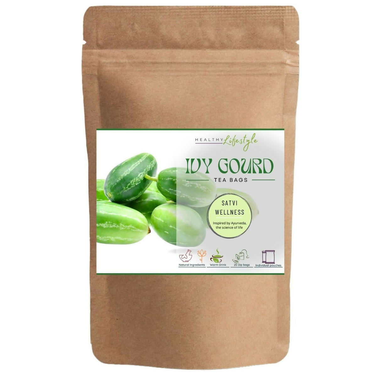 Satvi Wellness Ivy Gourd Tea Bags | Kovakka Tea Satvi Wellness