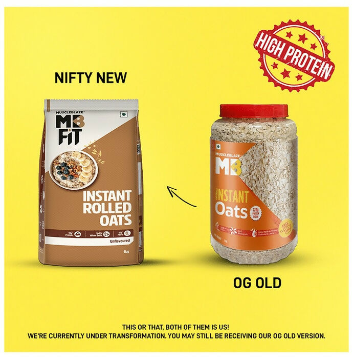 MuscleBlaze Instant Wholegrain Rolled Oats MuscleBlaze