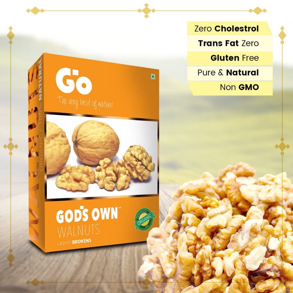 Go Organic Light Broken Walnut Kernels Go