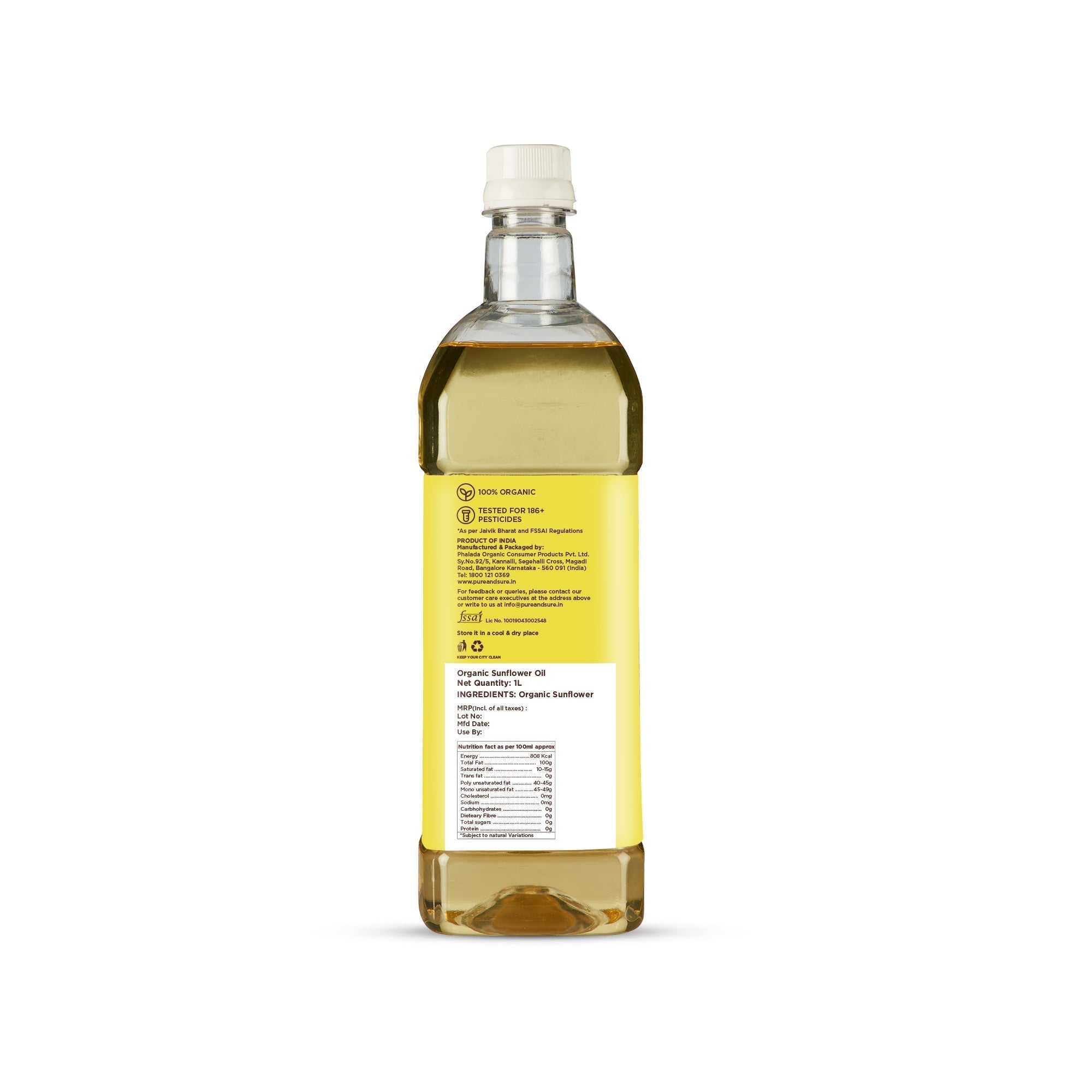 Pure & Sure Organic Sunflower Oil Pure & Sure