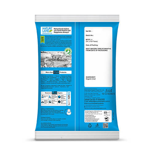 Nature Land Organics Urad Whole Nature Land Organics