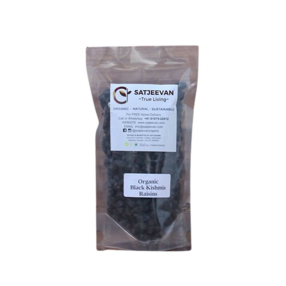 Satjeevan Organic Black Kishmis Raisins Satjeevan