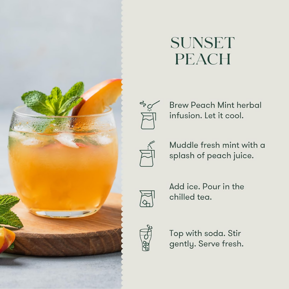 Luxmi Estates Peach Mint Herbal Infusion Luxmi Estates