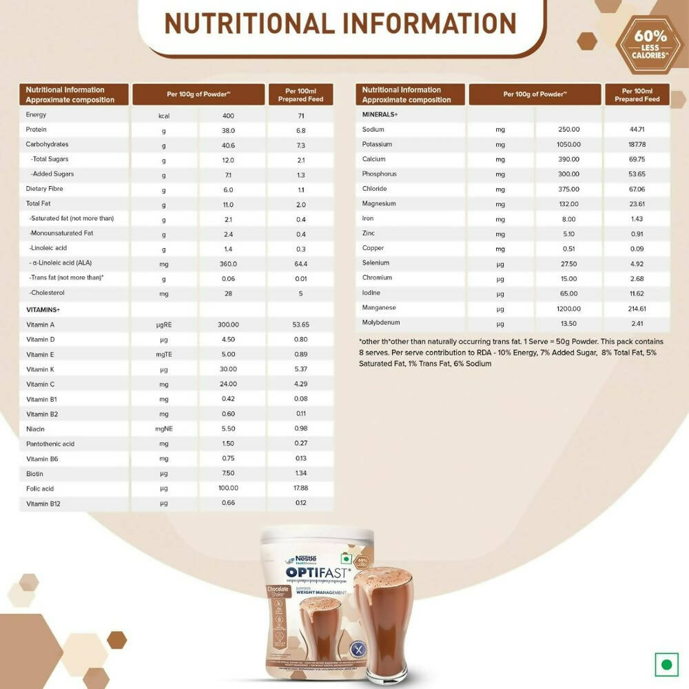 Nestle Optifast Weight Management Shake - Low Calorie Diet, Nutritional Drink, Healthy Weight Management Nestle