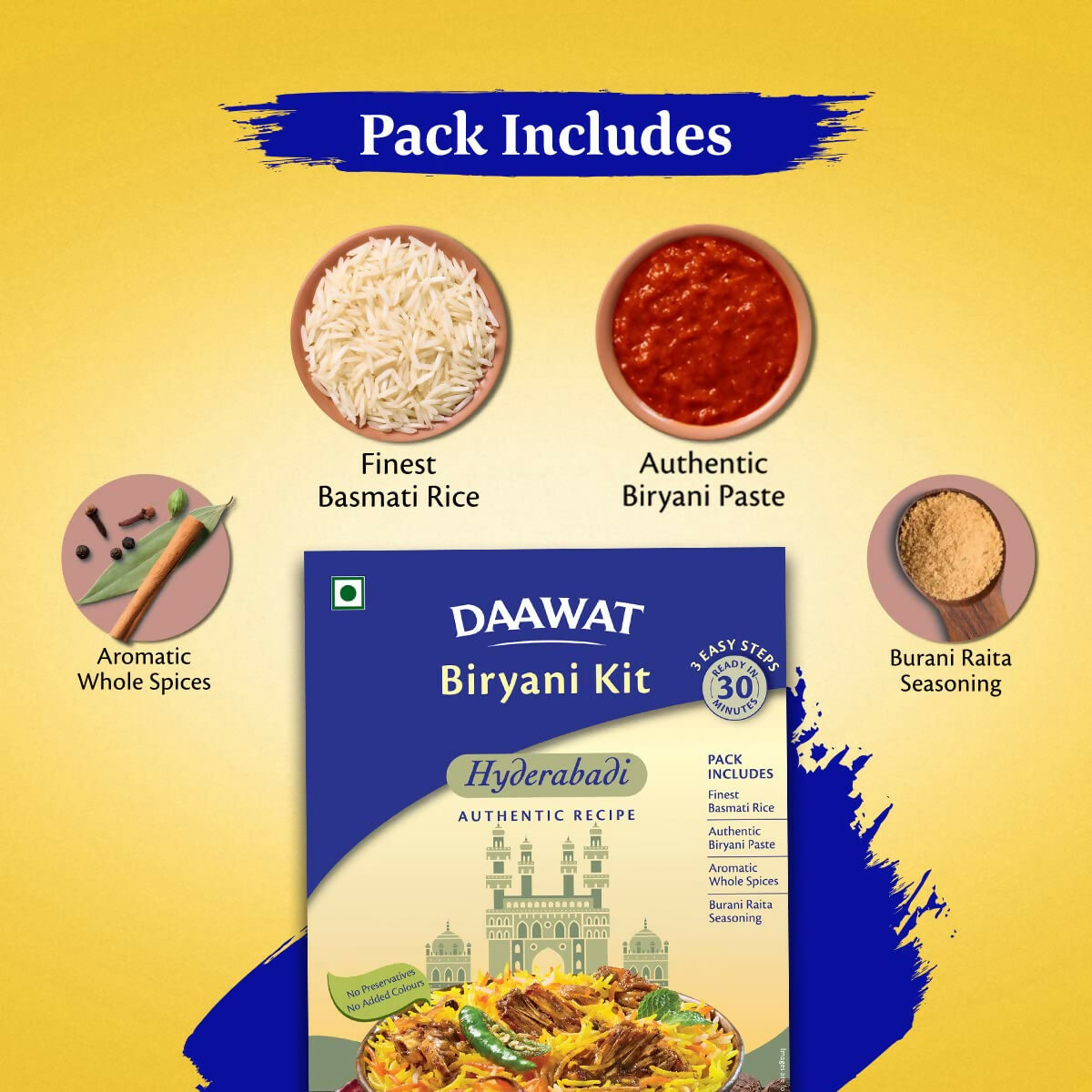 Daawat Biryani Kit Hyderabadi - Authentic Recipe Daawat