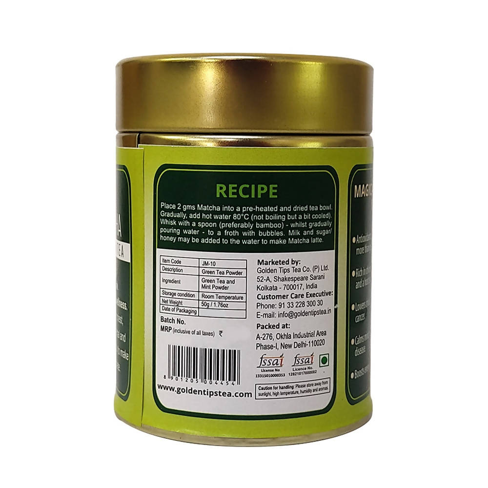 Golden Tips Mint Matcha Japanese Green Tea Golden Tips