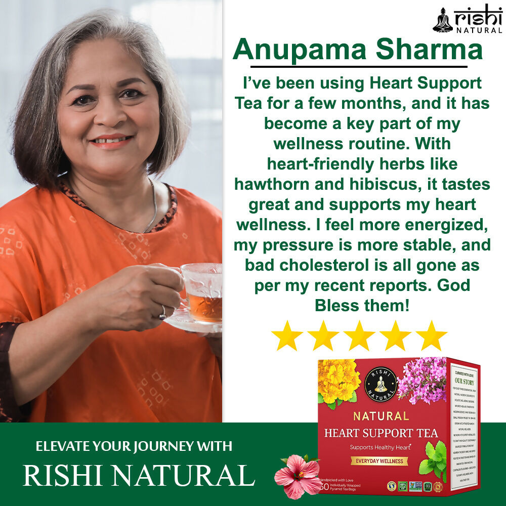 Rishi Natural Heart Support Herbal Tea Rishi Natural