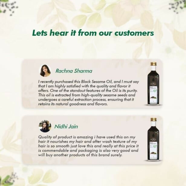 Farm Naturelle Wood Pressed Black Sesame Oil Farm Naturelle