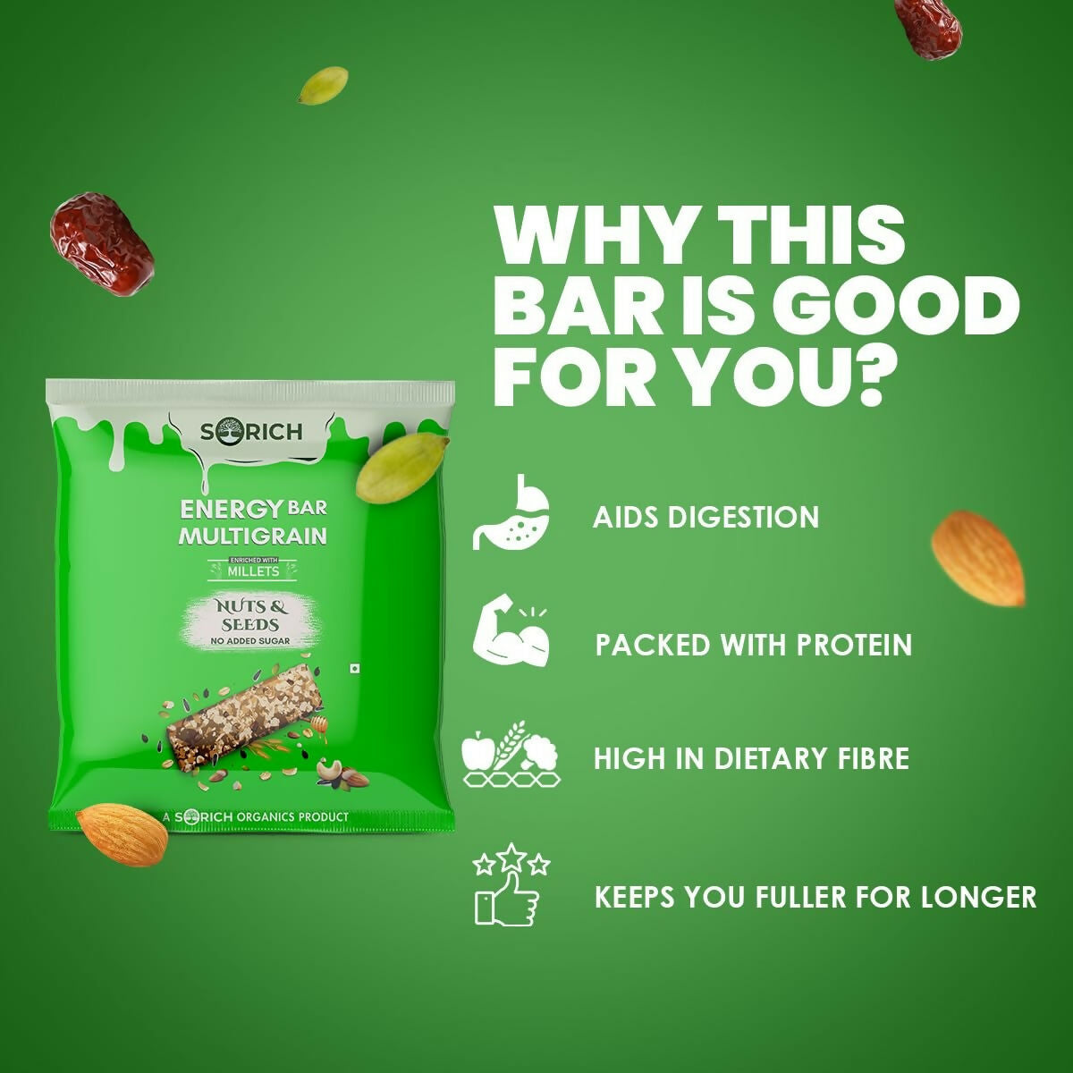 Sorich Organics Multigrain Energy Mini Bars Nut & Seeds Sorich