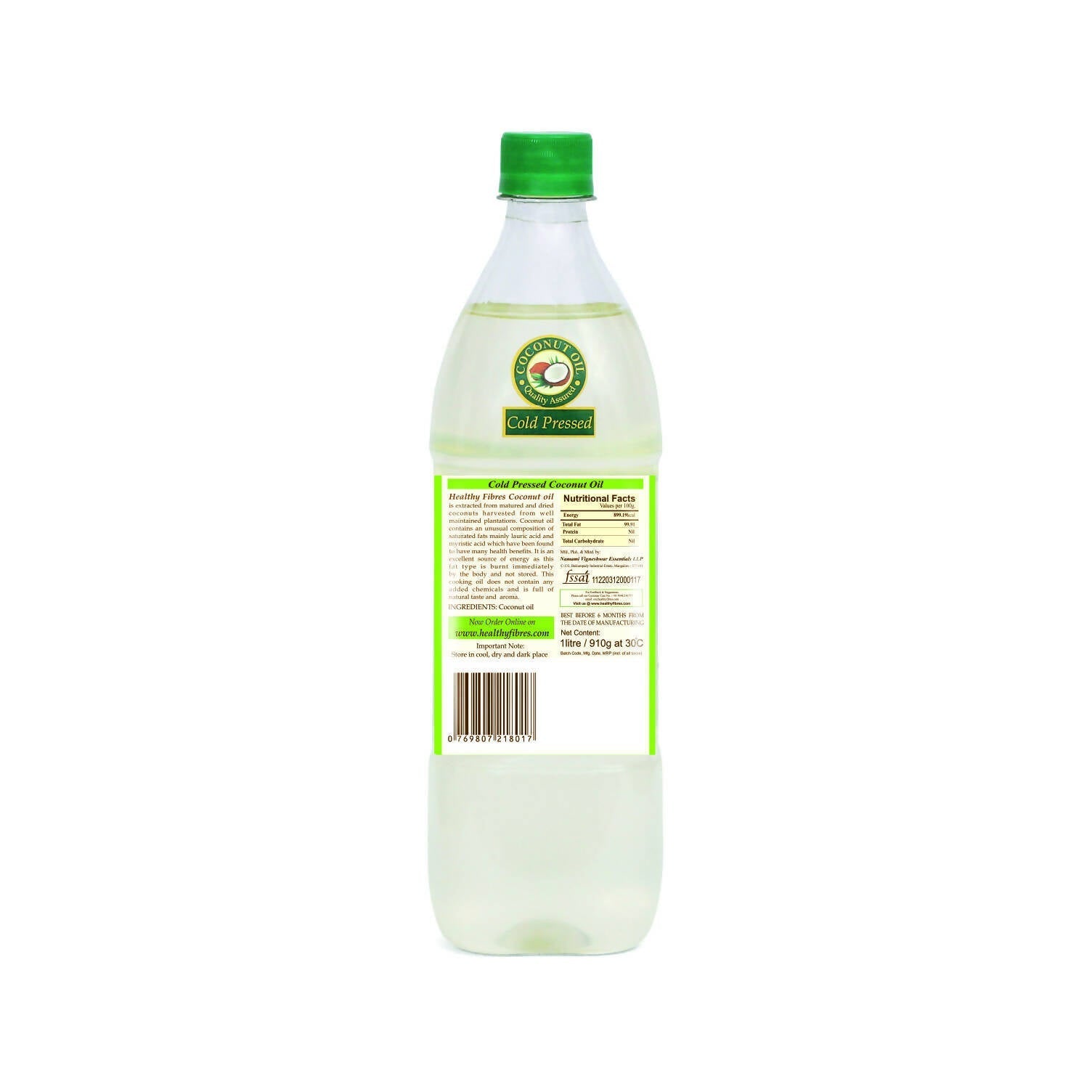 Healthy Fibres Cold Pressed Coconut Oil Healthy Fibres