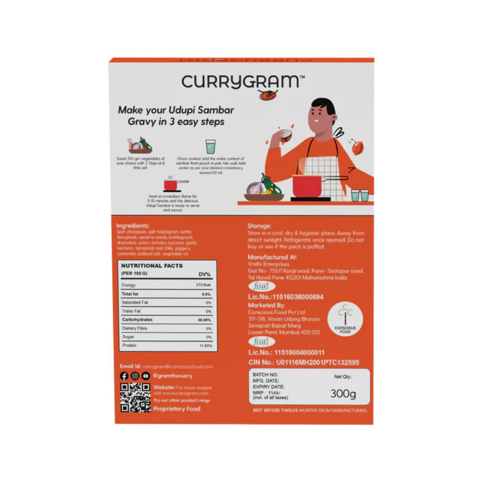 Currygram Udupi Sambar Masala Paste Currygram