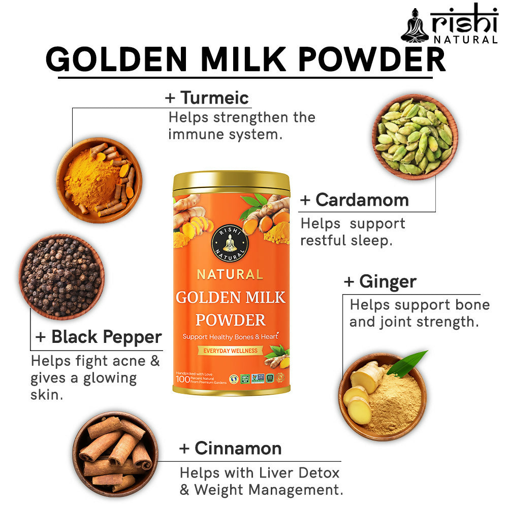 Rishi Natural Golden Milk Powder Rishi Natural