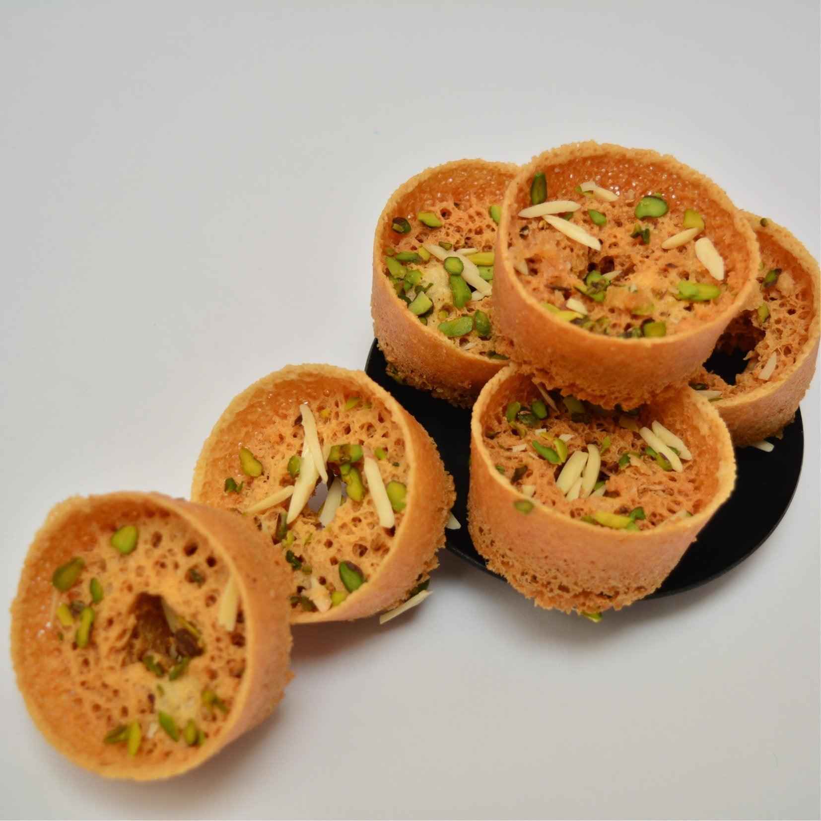 SweeDesi Tini Meetha Ghewar - 7Pc SweeDesi