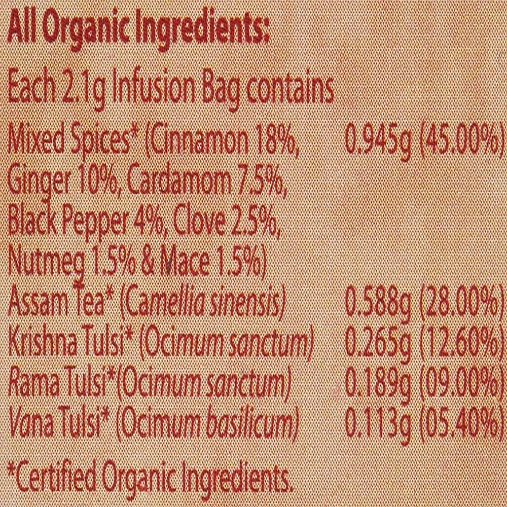Organic India Tulsi Masala Chai 25 Tea Bags Organic India