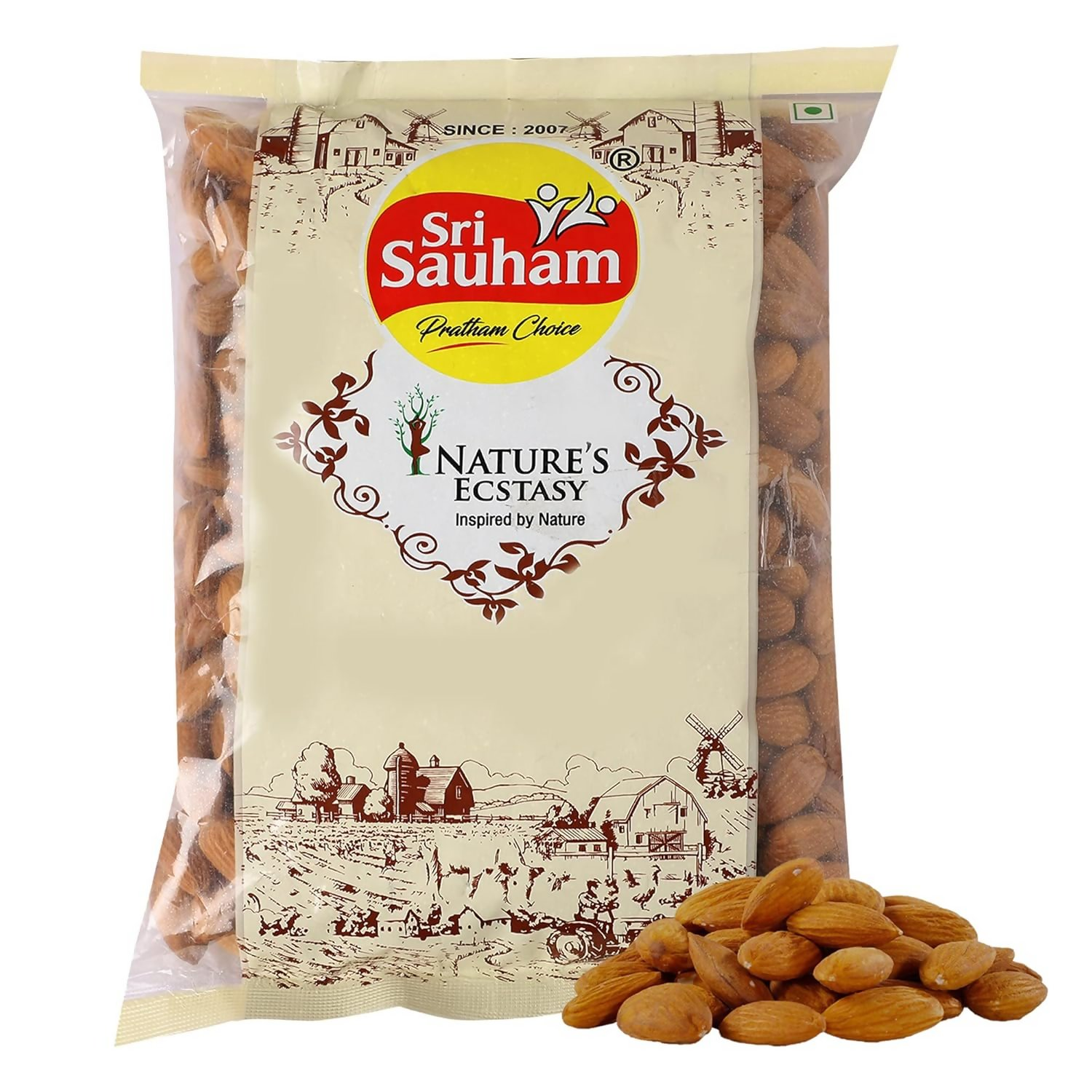 Sri Sauham Premium Fresh Almonds Badam Giri Dry Fruits Sri Sauham