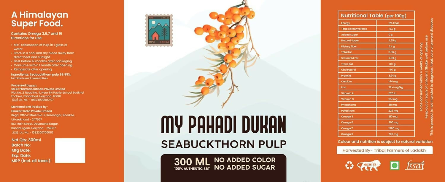 My Pahadi Dukan Himalayan Sea Buckthorn Pulp My Pahadi Dukan