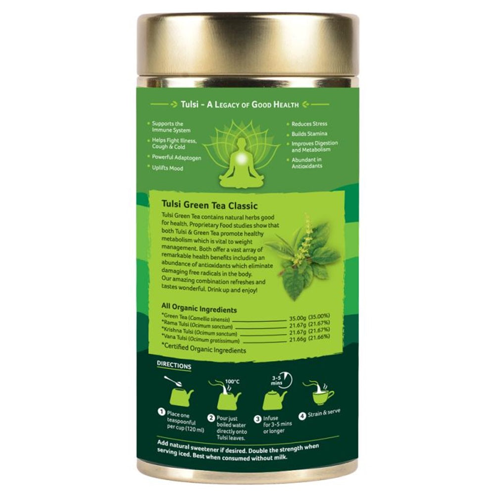 Organic India Tulsi Green Tea Classic Tin Organic India