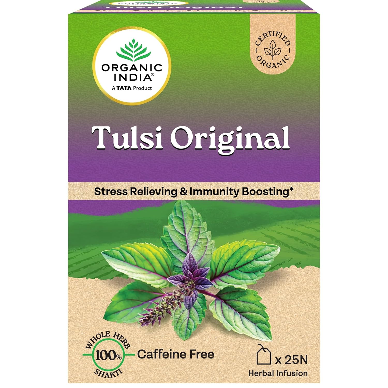 Organic India Tulsi Original 25 Tea Bags Organic India