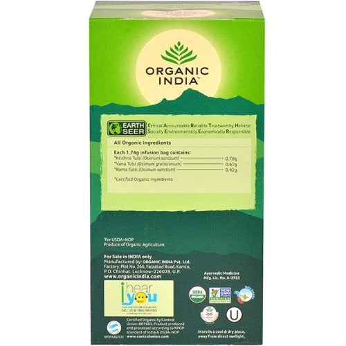 Organic India Tulsi Original 25 Tea Bags Organic India