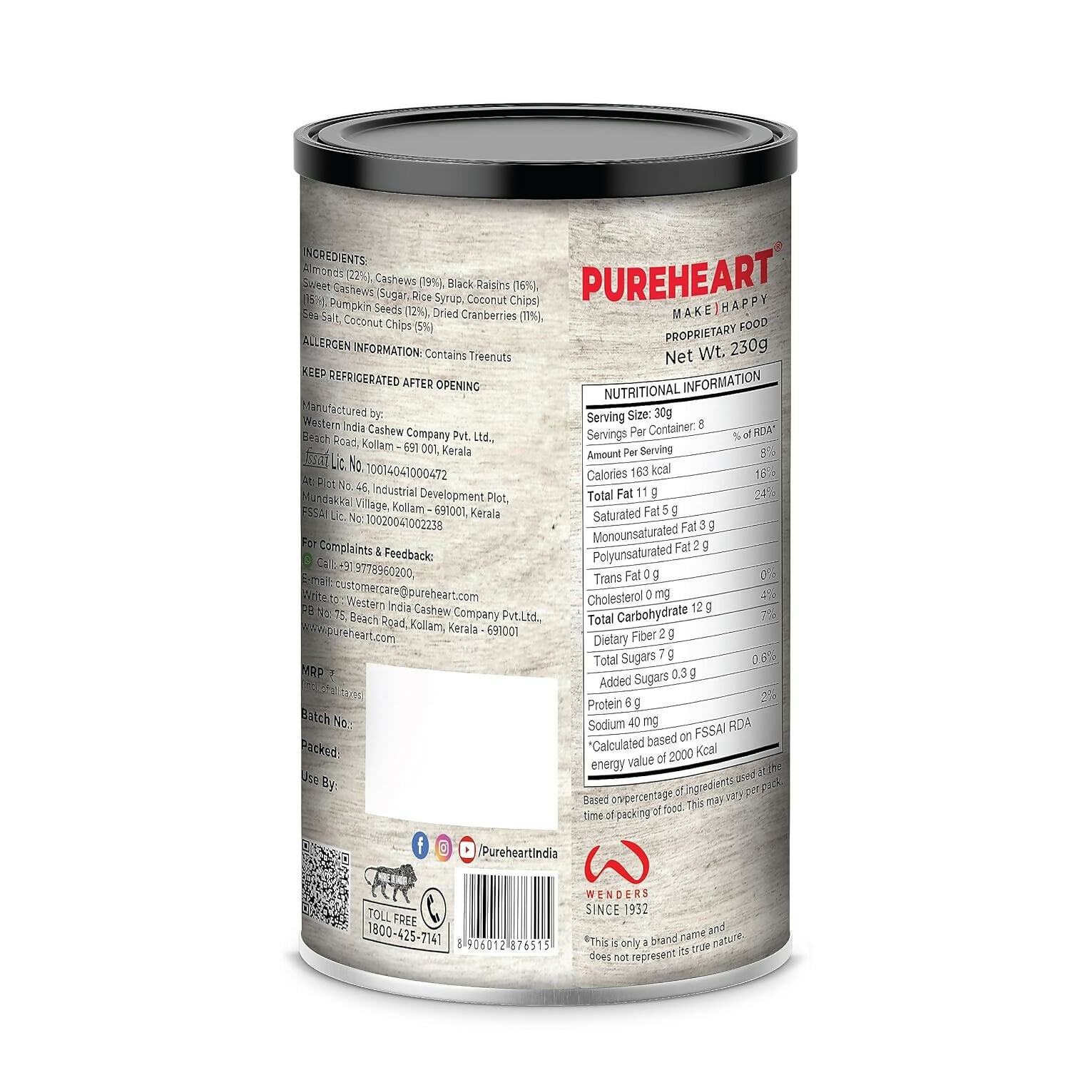 Pureheart Nutmix Salt & Sweet Dry Fruits Mix Pureheart