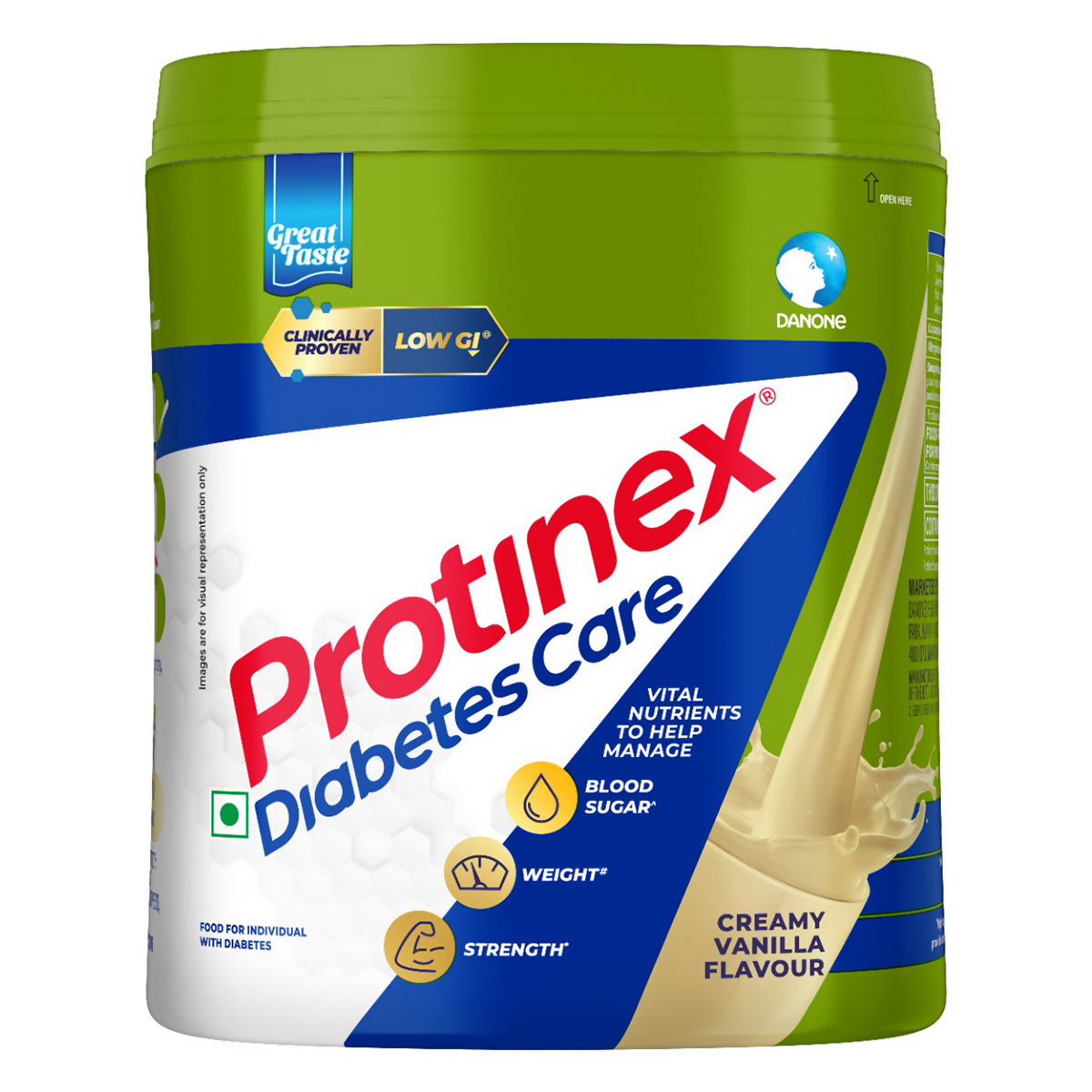 Protinex Diabetes Care Nutritional Drink Powder for Adults - Creamy Vanilla Flavor - Safuron