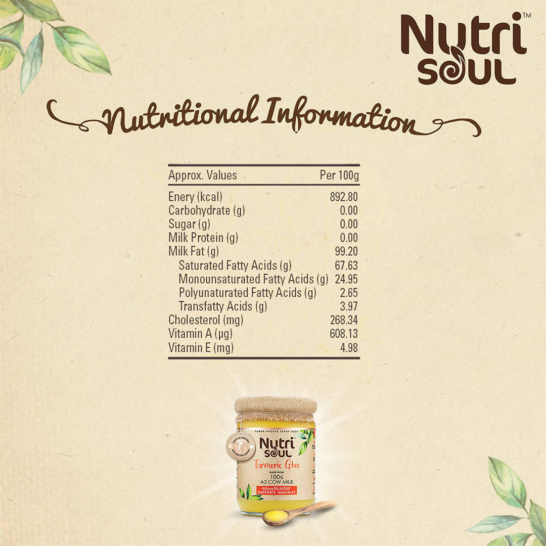 Nutrisoul Turmeric Ghee | Authentic and Traditional Ghee | Healthy & Natural Ghee Nutrisoul