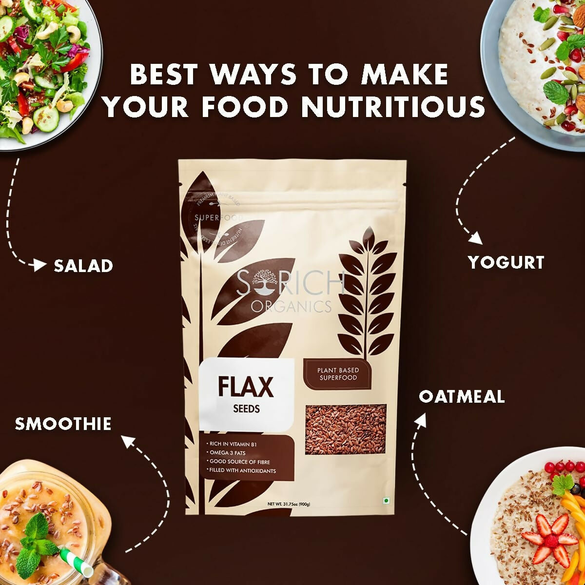 Sorich Organics Cold Milled Flax Seeds Powder Sorich